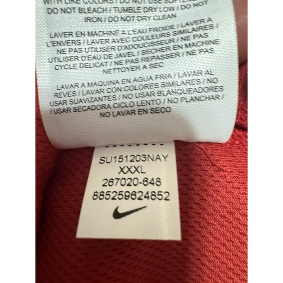 Nike Polo Shirt Men Size 3XL Red Golf Dri Fit Polyester Athleisure Rams LOGO NWT - Picture 10 of 16